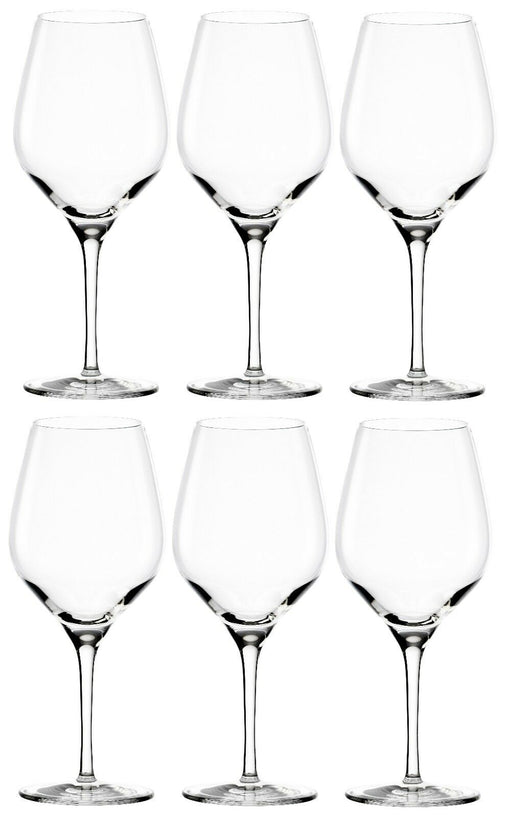 Set of 6 Large Red Wine Crystal Glass Bordeaux Large Wine Glass - 660ml  Stolzle