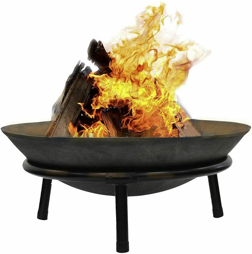 50cm XL Cast Iron Fire Pit Garden/Patio Heater Fire Bowl Brazier for Warmth  and Ambiance