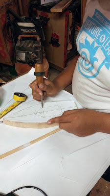 sketching wood boat model plan