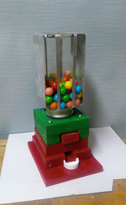 wooden gumball machine