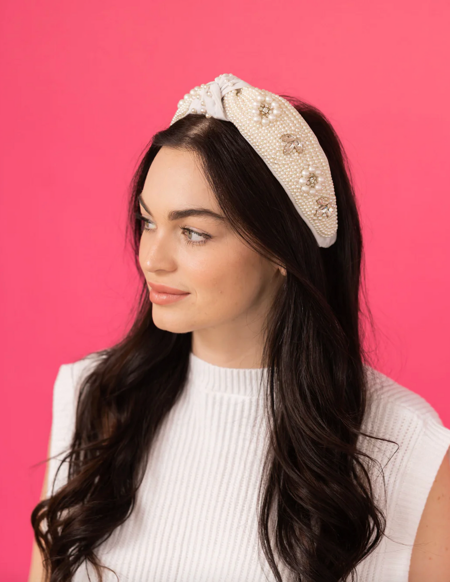 Golden Lily: Giselle Pearl & Rhinestone Headbands – Obsession Boutique