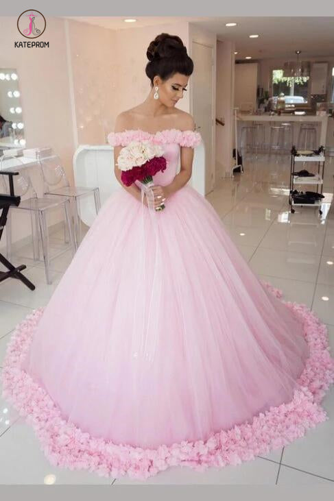 pink fairytale wedding dresses