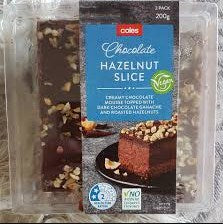 Coles Chocolate Hazelnut Slice