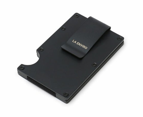 Minimalist Unisex Metal Wallet Black