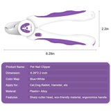 YouCut Dog Nail Clippers and Trimmers,Professional Grooming Tool with Safety Guard to Avoid Over Cutting,Free Nail File,Razor Sharp Blade,Sturdy Non Slip Handles for Large and Small Animals (Purple) Purple