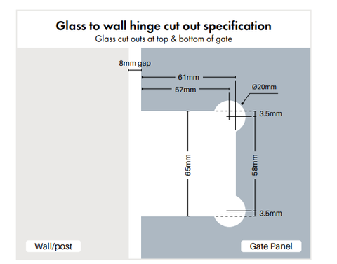 Polaris Soft Close Hinge POLARIS 125 GLASS TO WALL, POOL FENCE HINGE ...