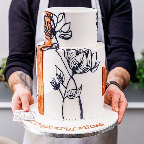 Hand painted bespoke cake