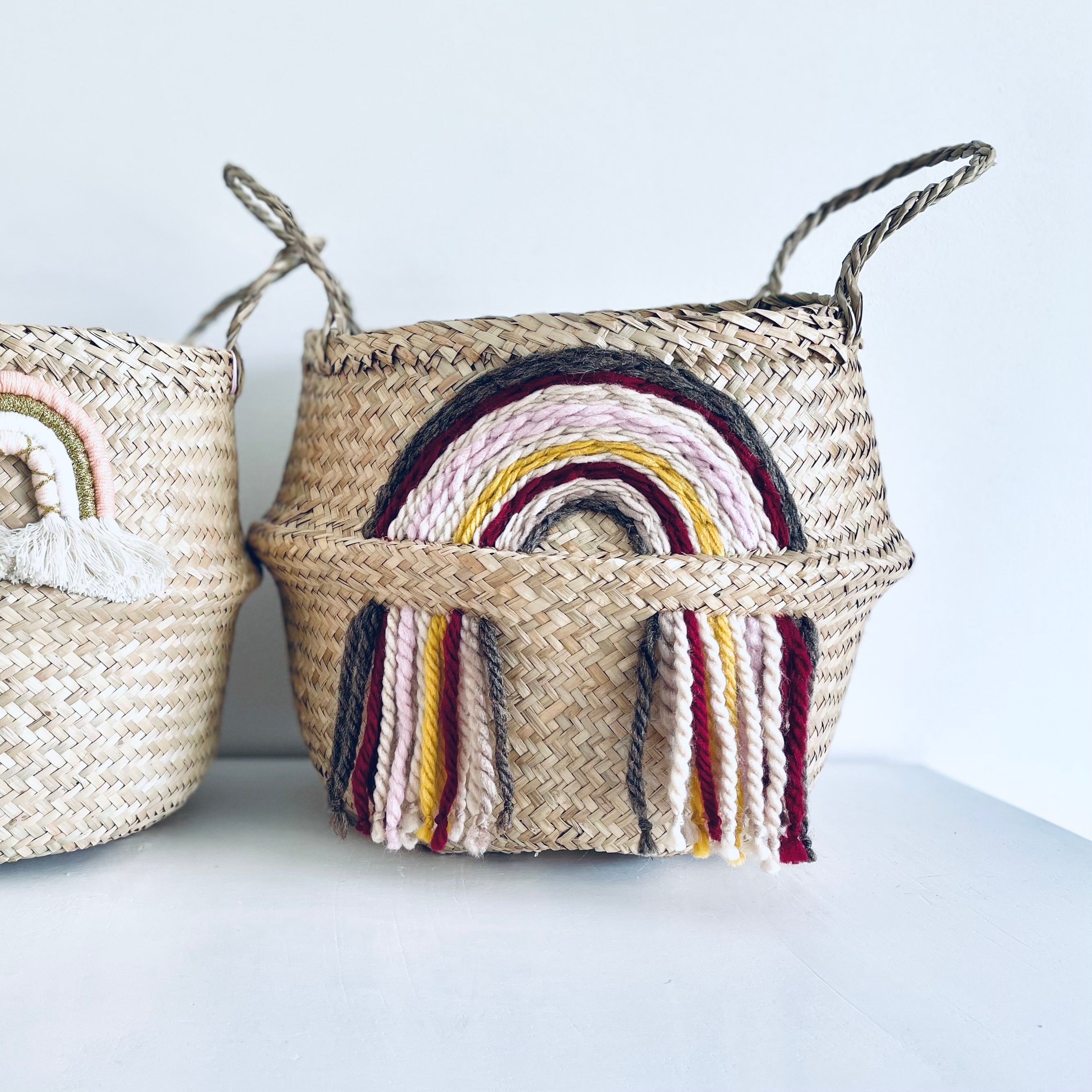 Highbrow Hippie Small Raffia Basket