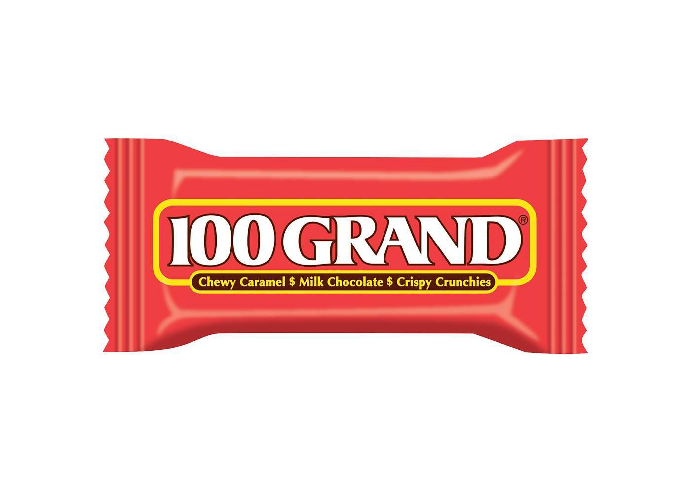100 Grand Fun Size Chocolate Candy Bars, 10oz