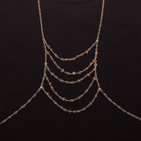 body chain with citrine - 'ciara' | Liana Paula