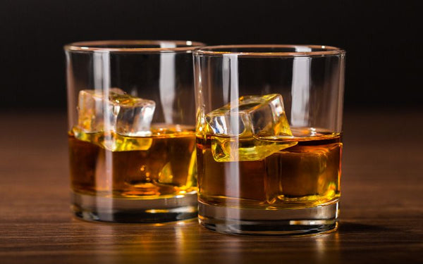 Glasses of whiskey, one of the best options to have if drinking when trying to build muscle