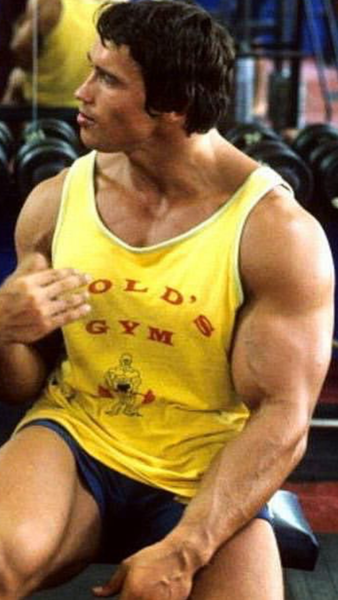 Arnold at Gold's Gym