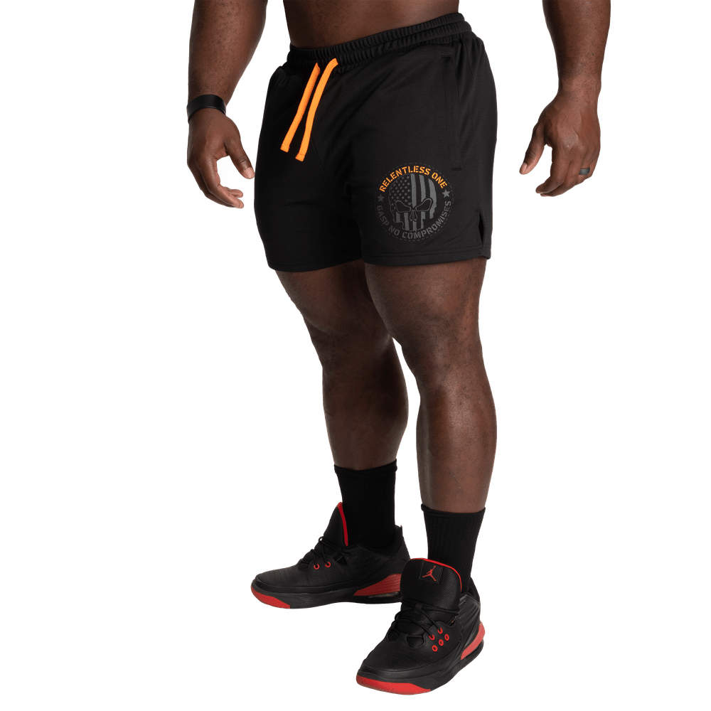 GASP R1 Mesh Shorts - Black/Orange