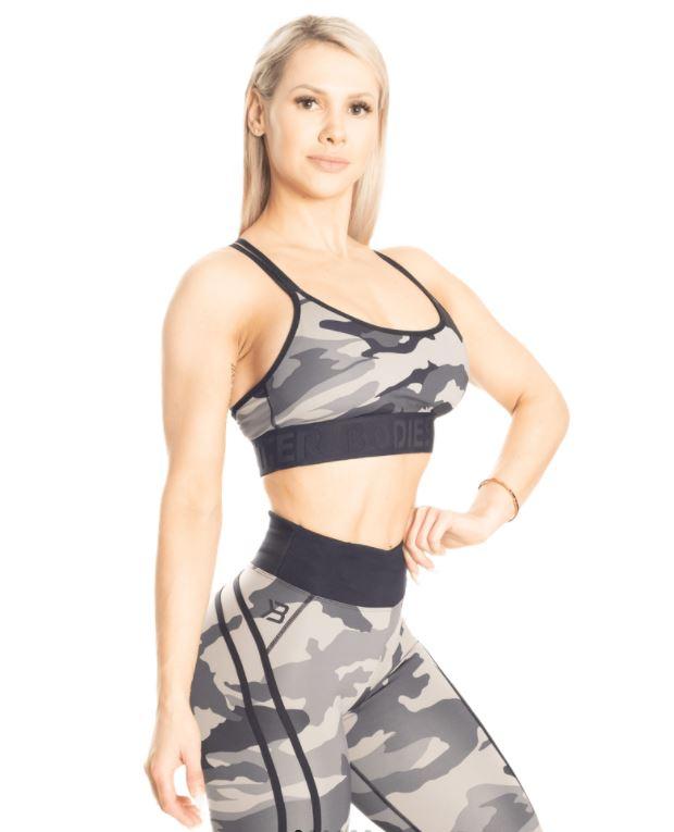 Camo Sports Bra  White Grey and Black Stormtrooper – PUBLIC MYTH