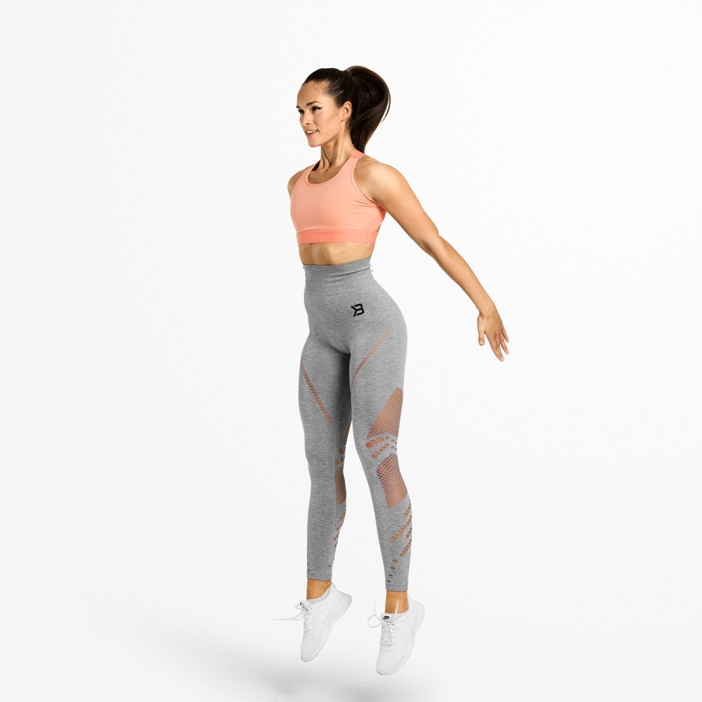 Better Bodies Bowery, Grey Melange - High Waist Seamless Legging For Gym, UAE Online Shopping For Sportswear & Gym Training Accessories