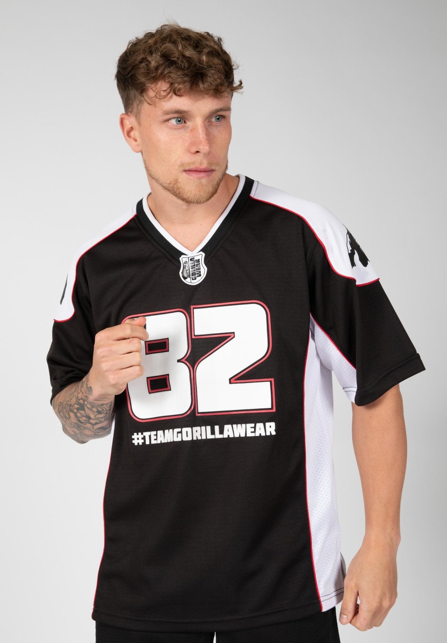 82 Baseball Jersey - Black Gorilla Wear