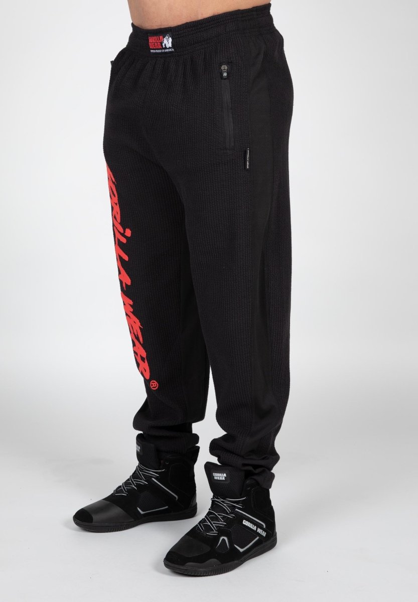 Gorilla Wear Buffalo Old School Workout Pants - Black/Red – Urban