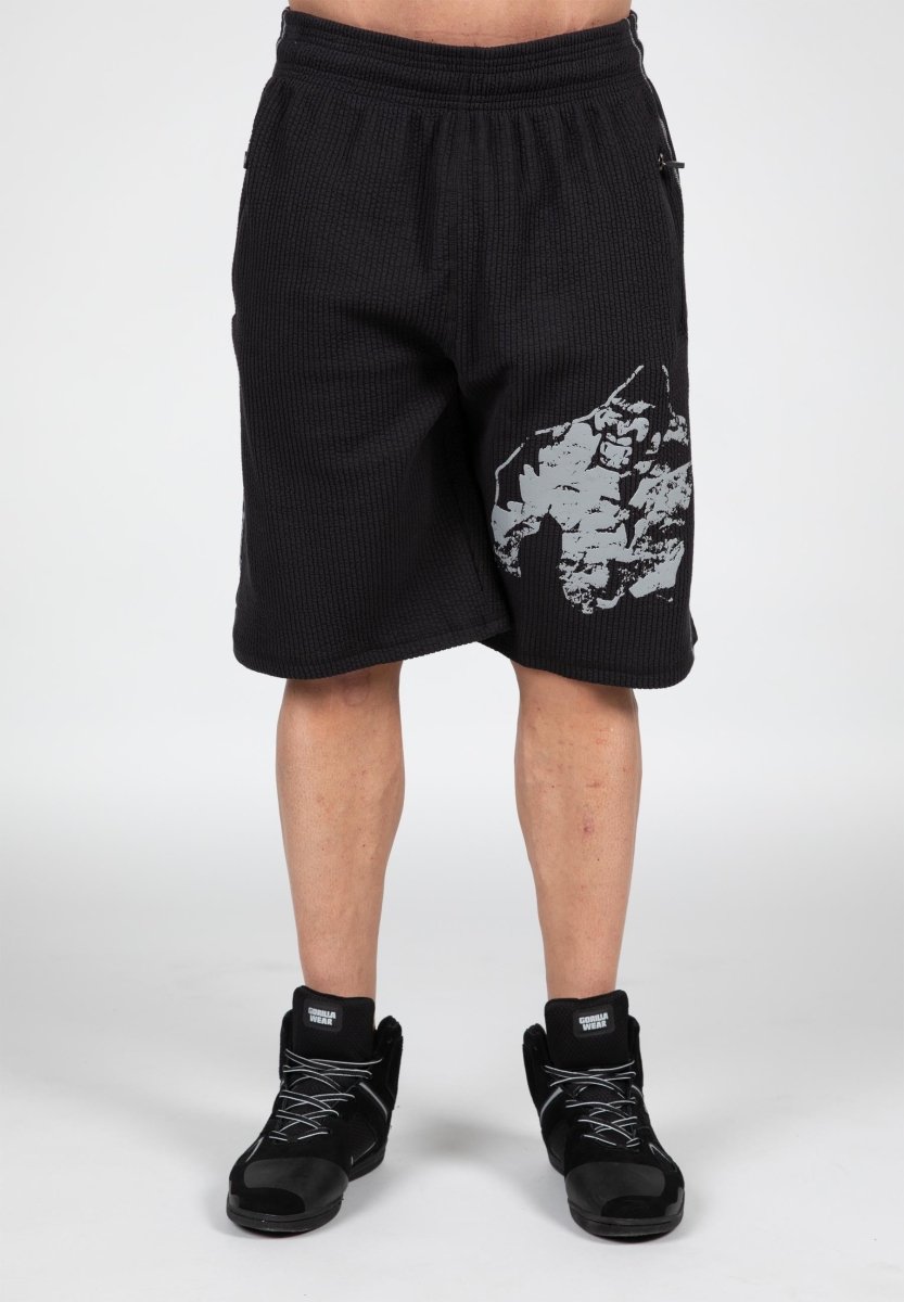 Buffalo Old School Workout Shorts - Black/Gray Gorilla Wear