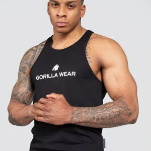 Gorilla Wear Carter Stretch Urban – White Wear Tank - Gym Top