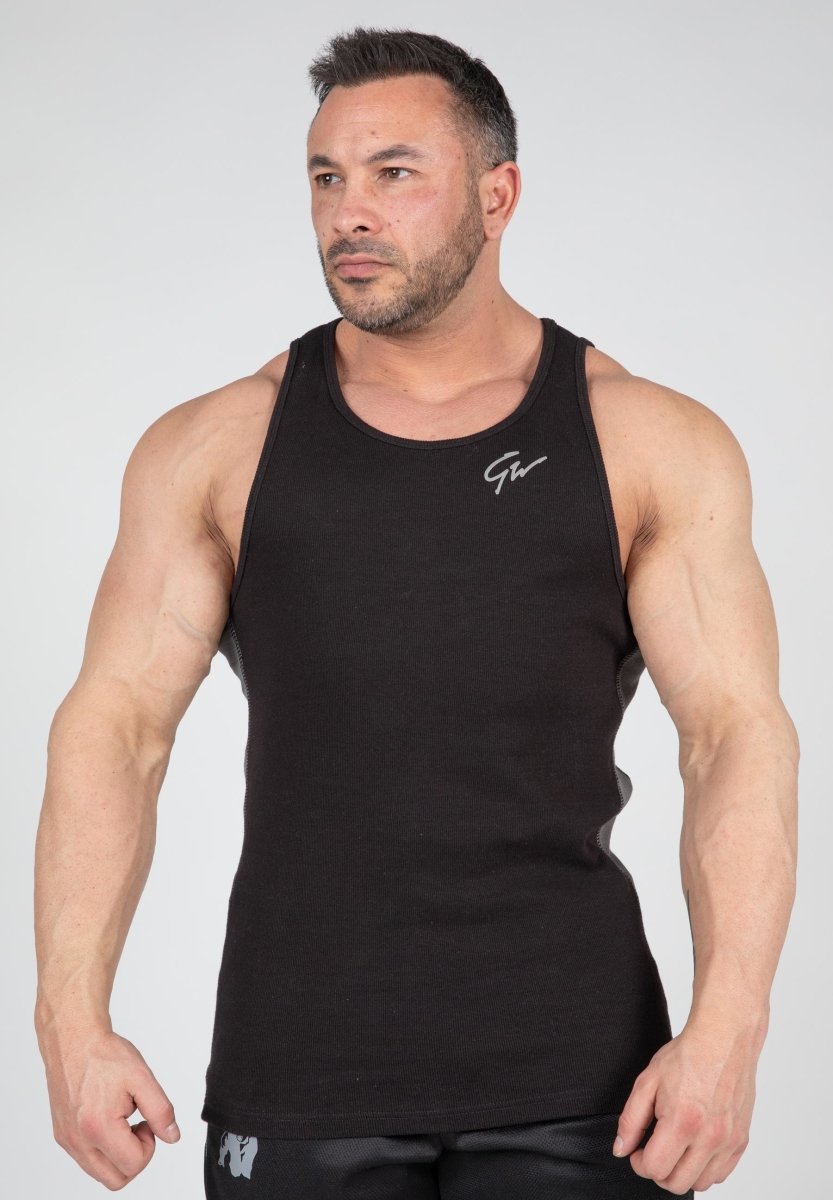 Cisco Drop Armhole Tank Top - Black/White Black/White S at  Men's  Clothing store