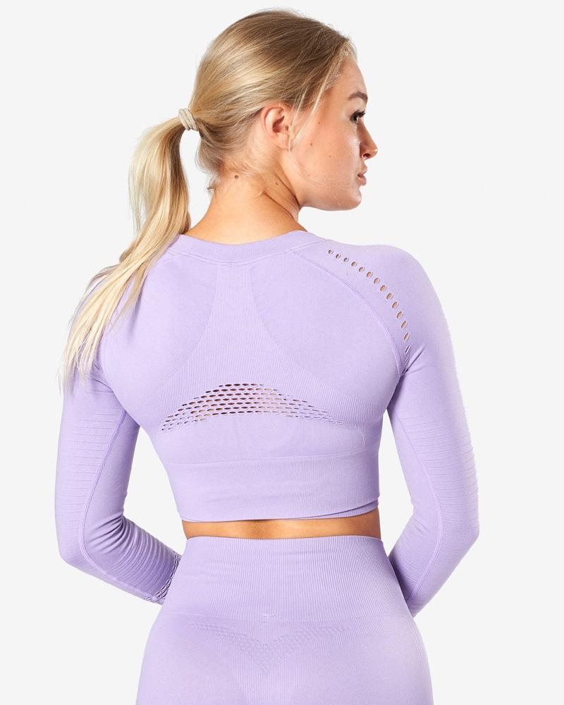 Flow Pink Seamless Long Sleeve Crop Top – HEBEGYMWEAR