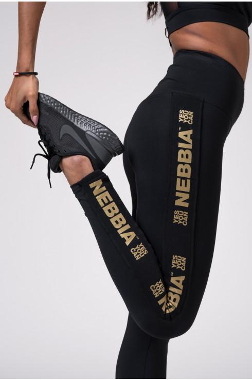 Nebbia Classic Intense Iconic Gold Leggings High Waist Black