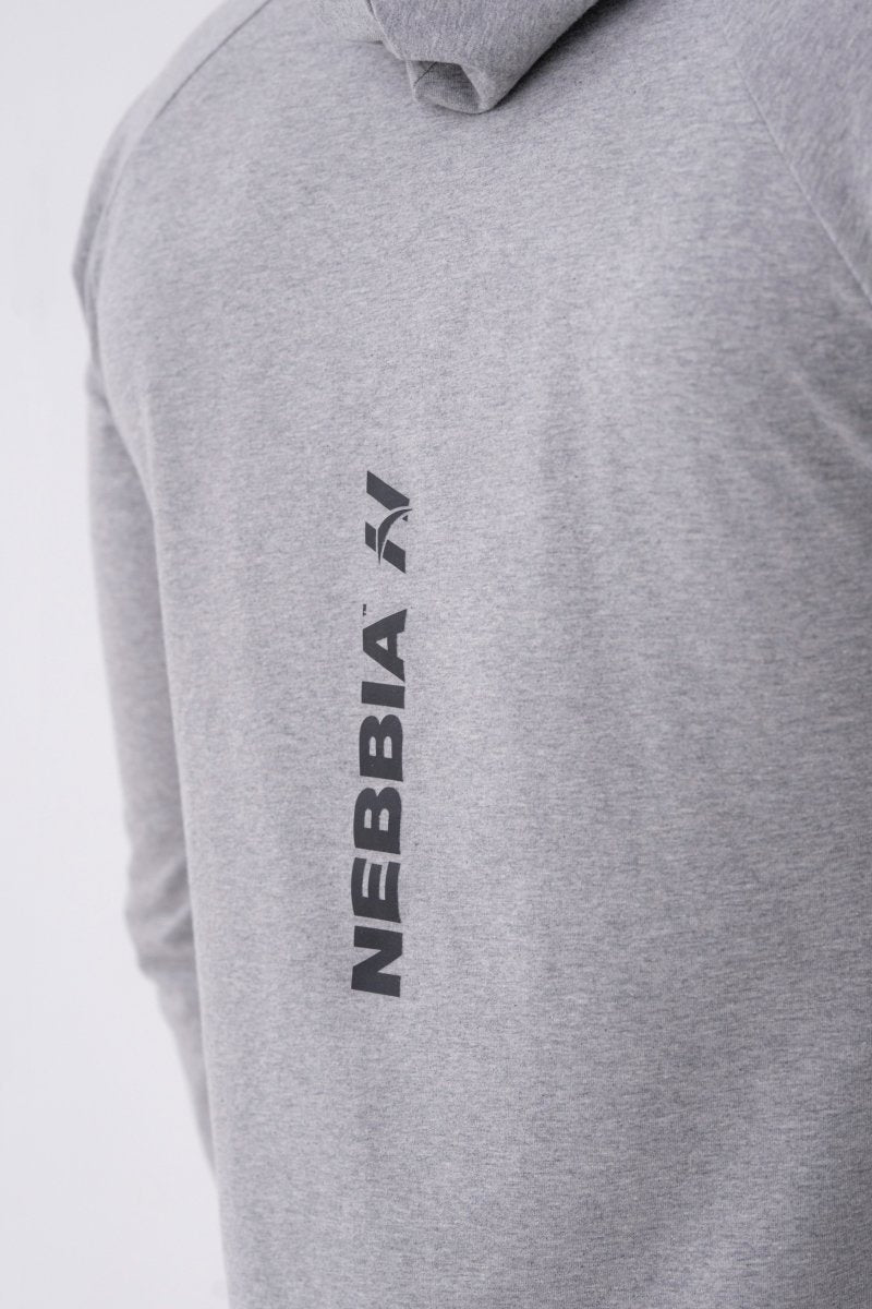 Nebbia Long-Sleeve T-Shirt with a Hoodie 330 - Black – Urban Gym Wear