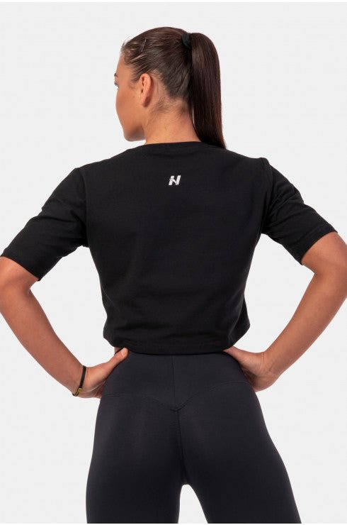 Nebbia Short Sleeve Sporty Crop Top - Old Rose – Urban Gym Wear