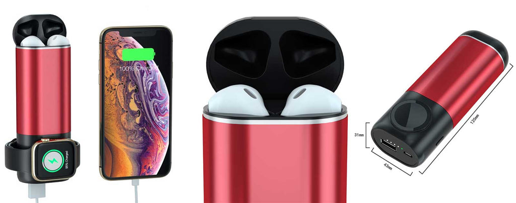 Batterie te Chargeur Externe pour Apple Watch, iPhone et Airpods