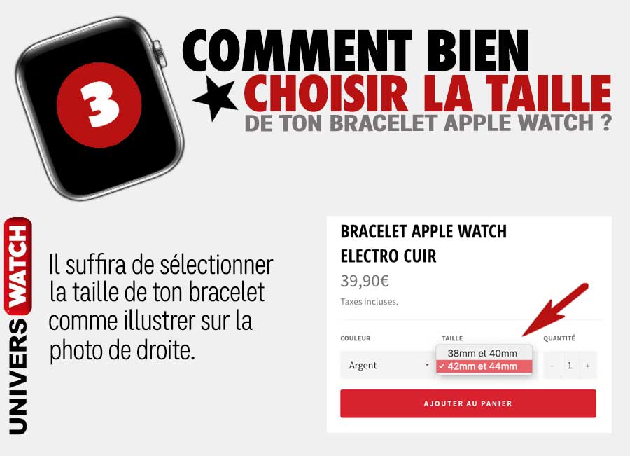 Bracelet Apple Watch - Guide des tailles 3