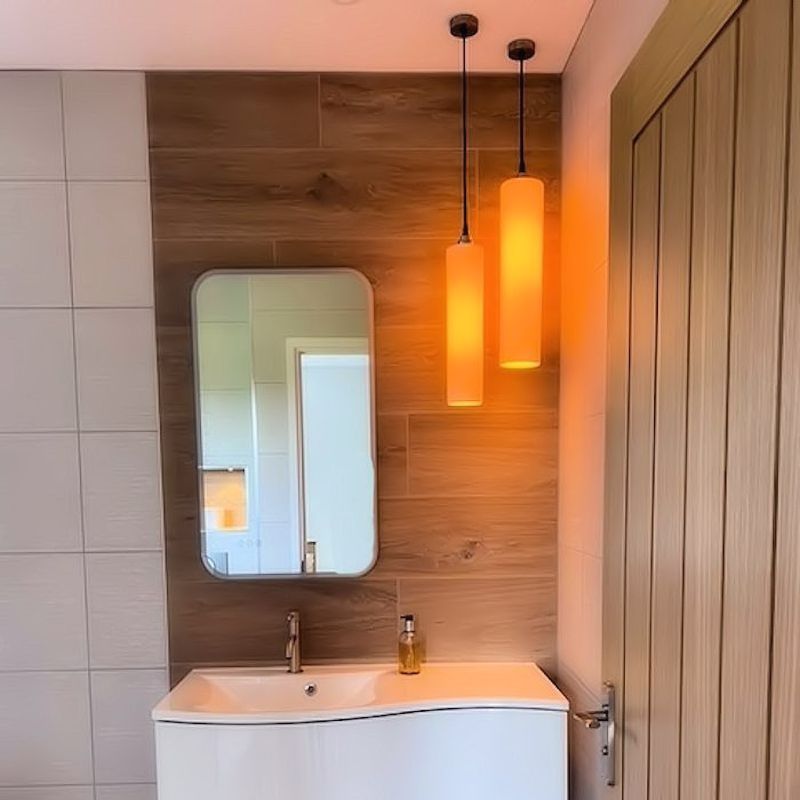 IP44 Ceramic long bathroom pendant light 