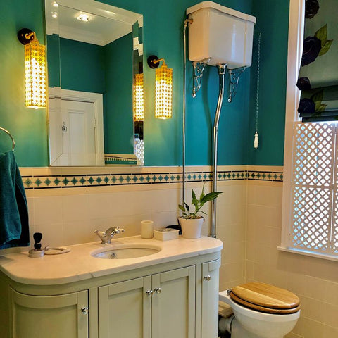 IP44 rated bathroom wall lights over mirror 