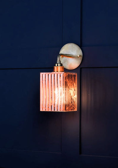 copper bathroom light