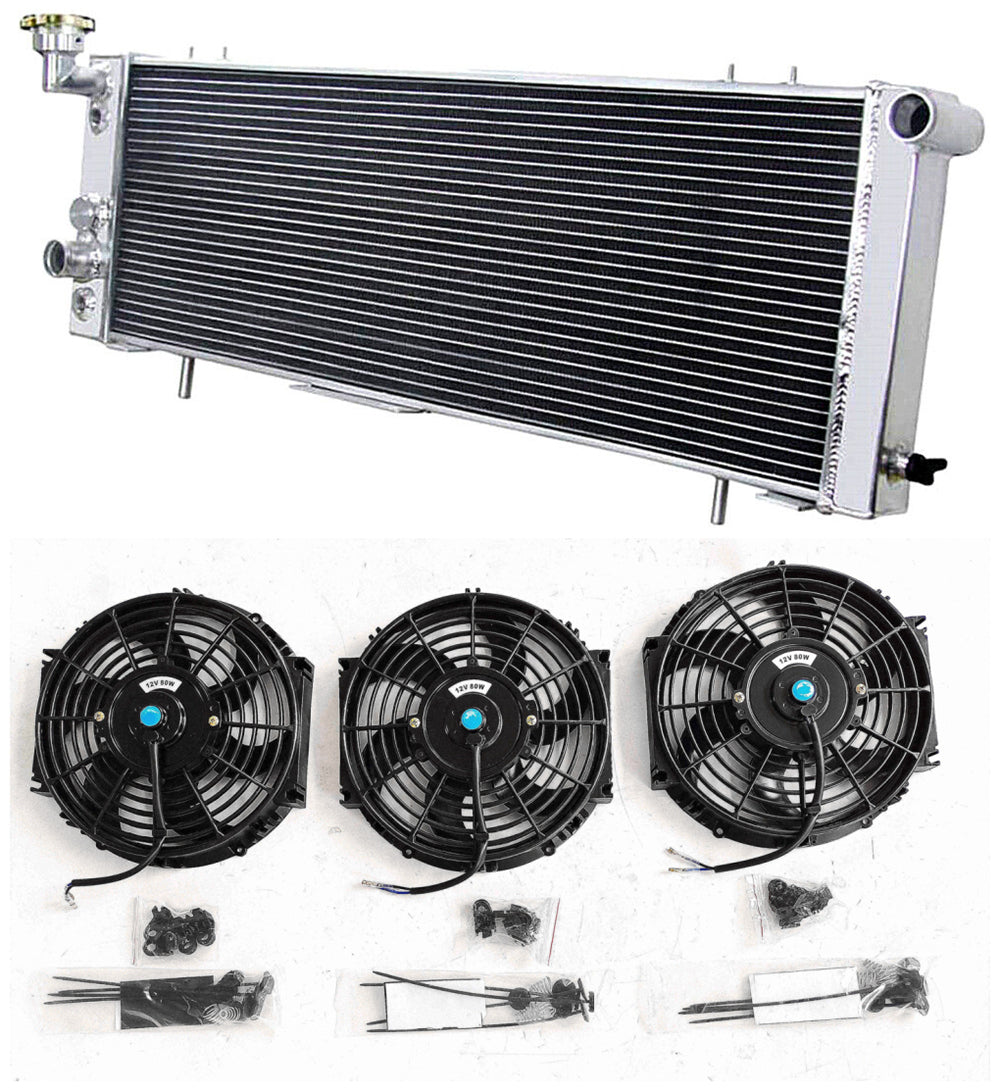 GPI Aluminum Radiator & Fans for 1991-2001 Jeep Wrangler Cherokee XJ S –  GPI Racing