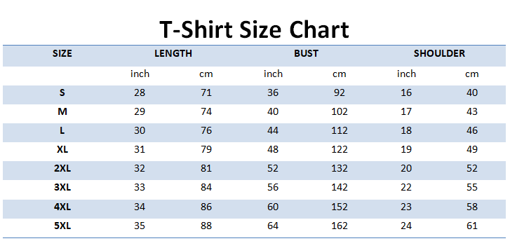 T-Shirt Sizing