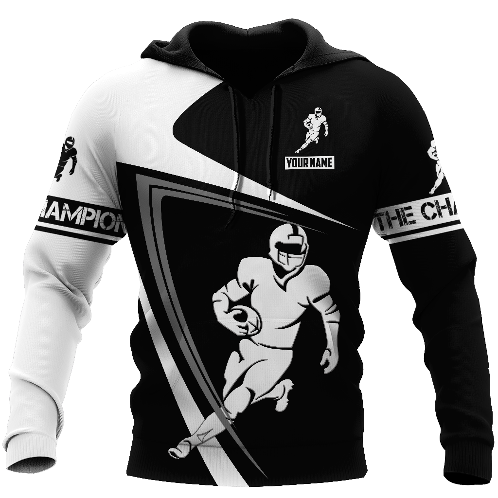 Discover Footablleur Football Noir Et Blanc Sweat À Capuche Hoodie 3D Unisex Personnalisé