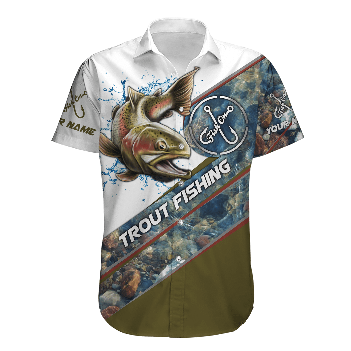 Tmarc Tee Custom name Trout-Salmon Fishing Underwater Camo D fishing hawaii  shirts sold by Damian Smith, SKU 12472786