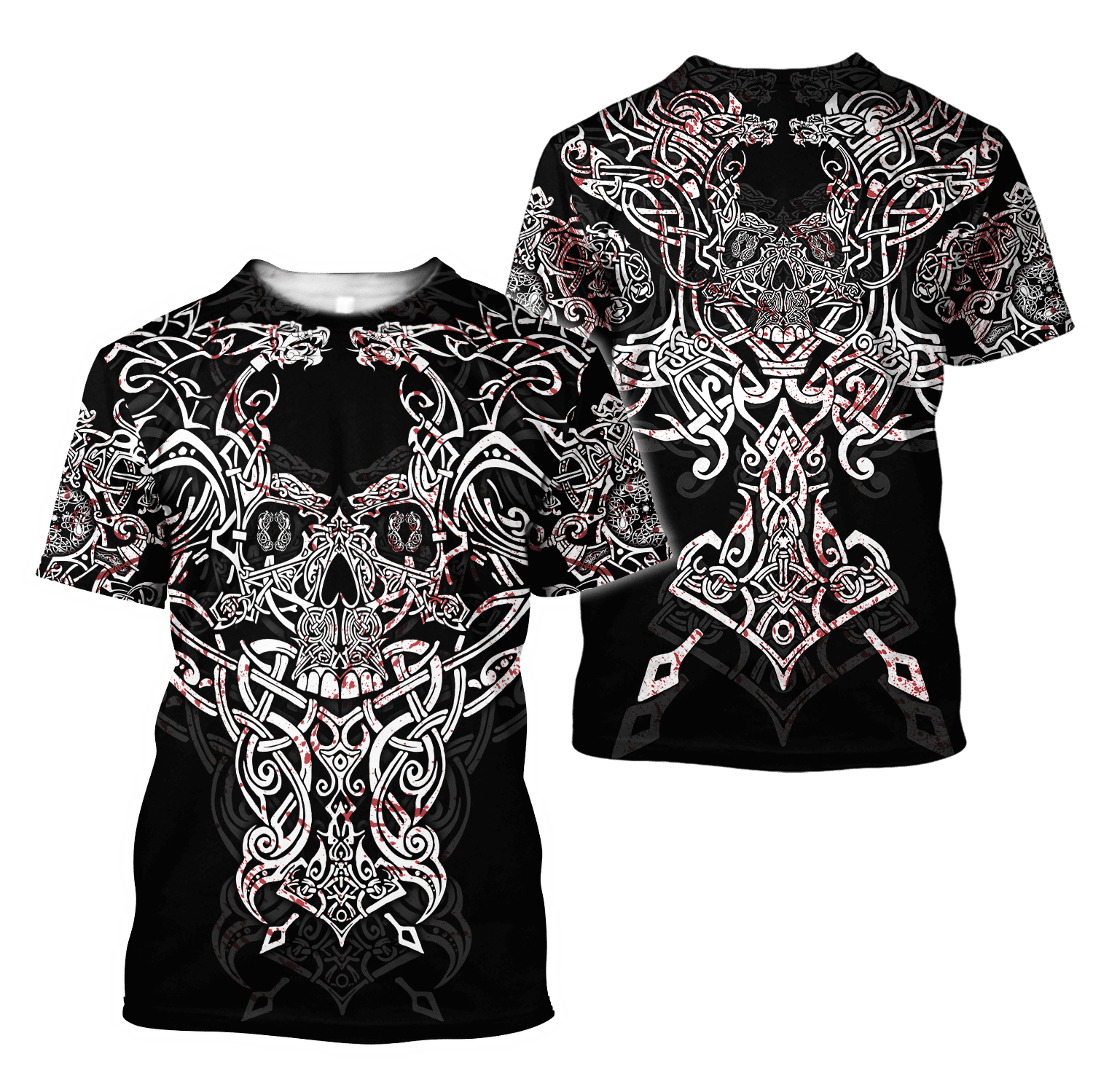 Discover idhogg Ver Viking Wolf Tattoo Style  3D Shirt