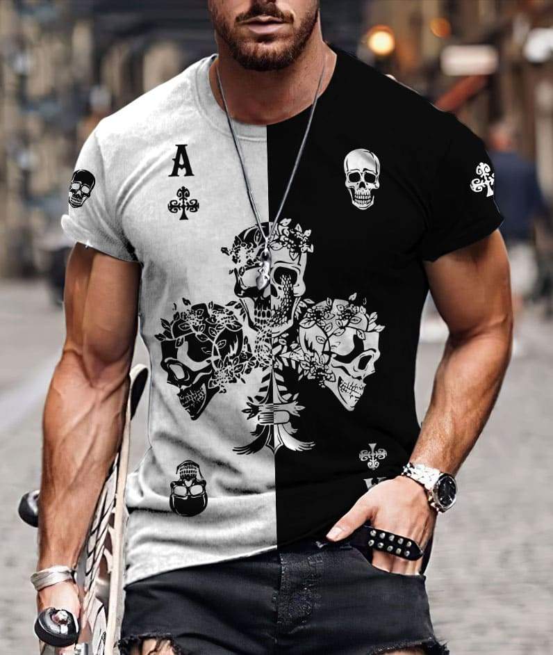 Ace Ckub Skull Gothic Art Unisex Shirts