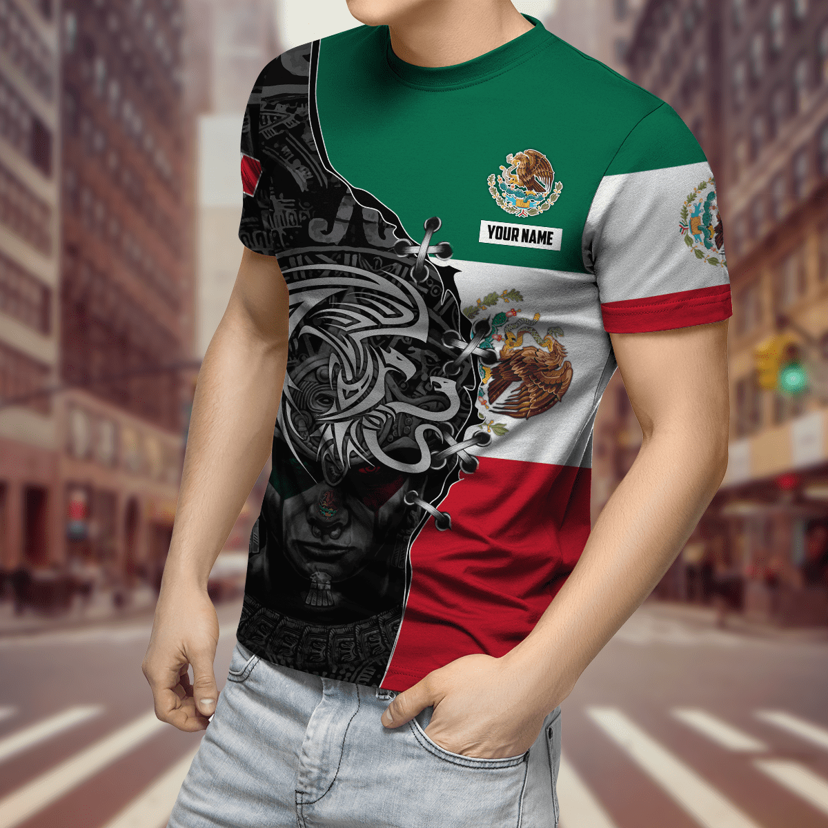 Aztec Mexico Persionalized Unisex  3D Shirt