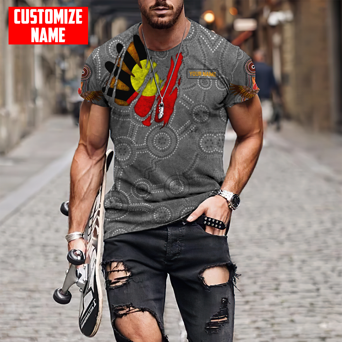 Custom Name Aboriginal Australia In My Heart Summer 3D Shirt