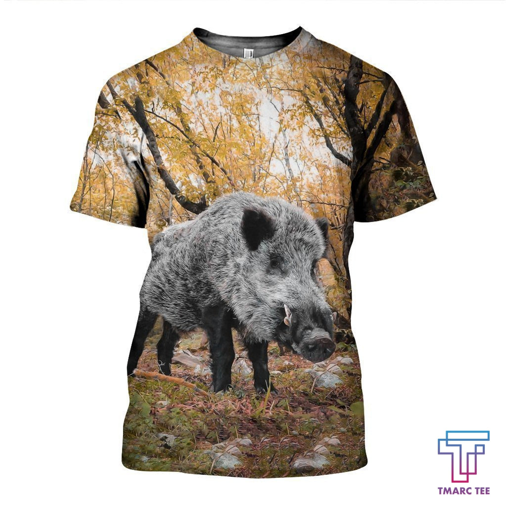 Discover Autumn Hunting Boar Shirts 3D
