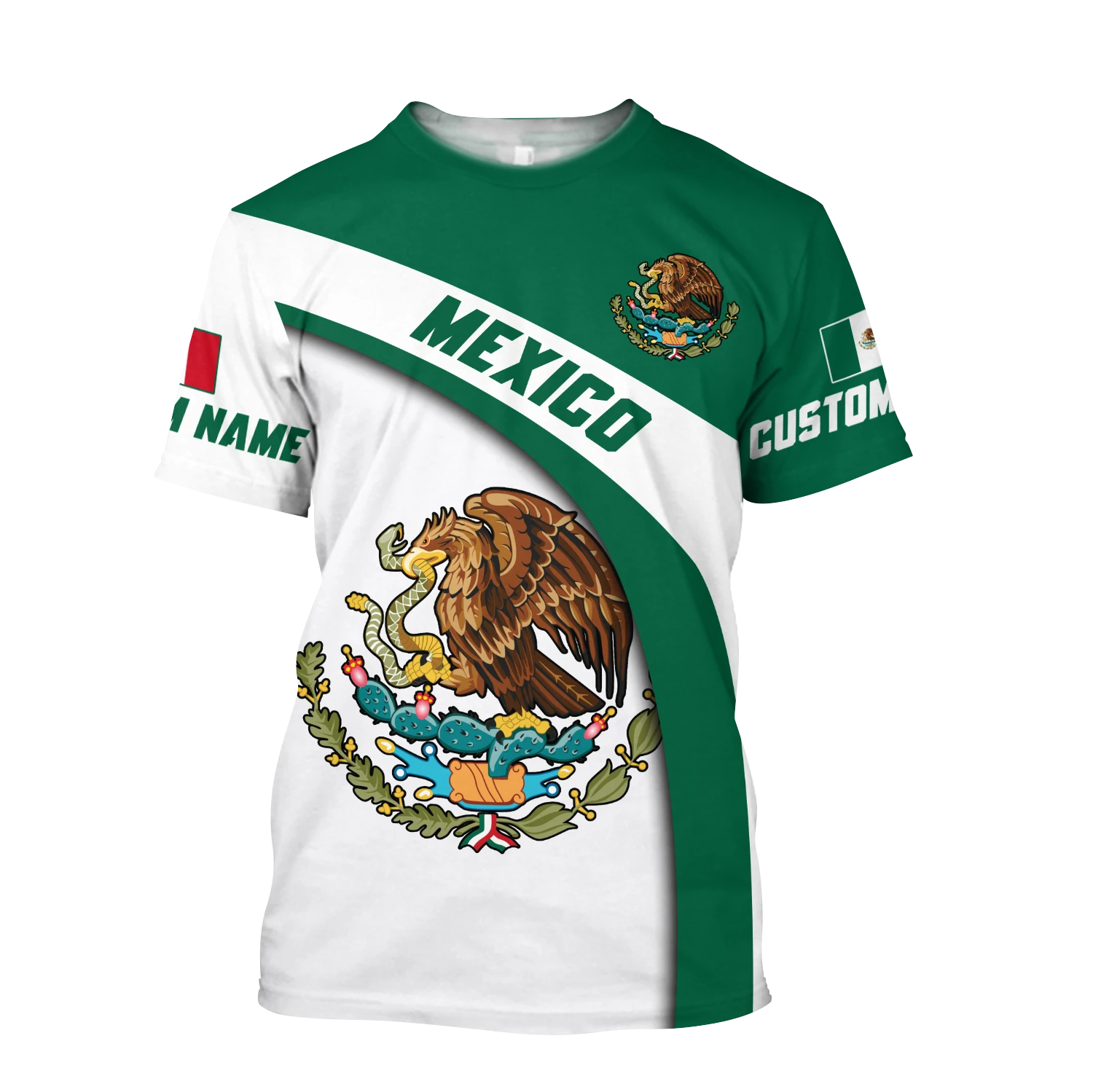 Mexico Combo T-shirt and Short 3D All Over Printed no2– Tmarc Tee