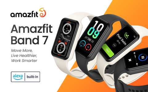 Amazfit Band 7 Smartwatch Black Band and Silicone 