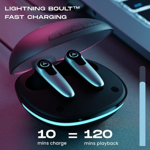 Boult Maverick gaming earbud fast charging mode