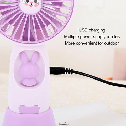 Cute led rabbit design mini fan best price