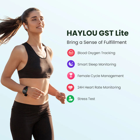 HAYLOU GST Lite Smartwatch 1.69 Large Display 24 Health