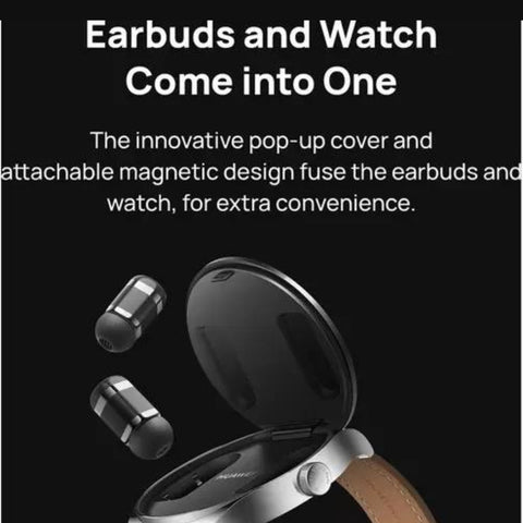 AI Noise Cancellation Calling Earbuds and Smartwatch