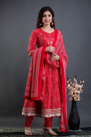 Women Pink  Red Blue and Pink  Kurta