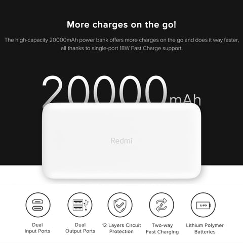 Redmi 20000mAh Battery Capacity powerbank price in Nepal